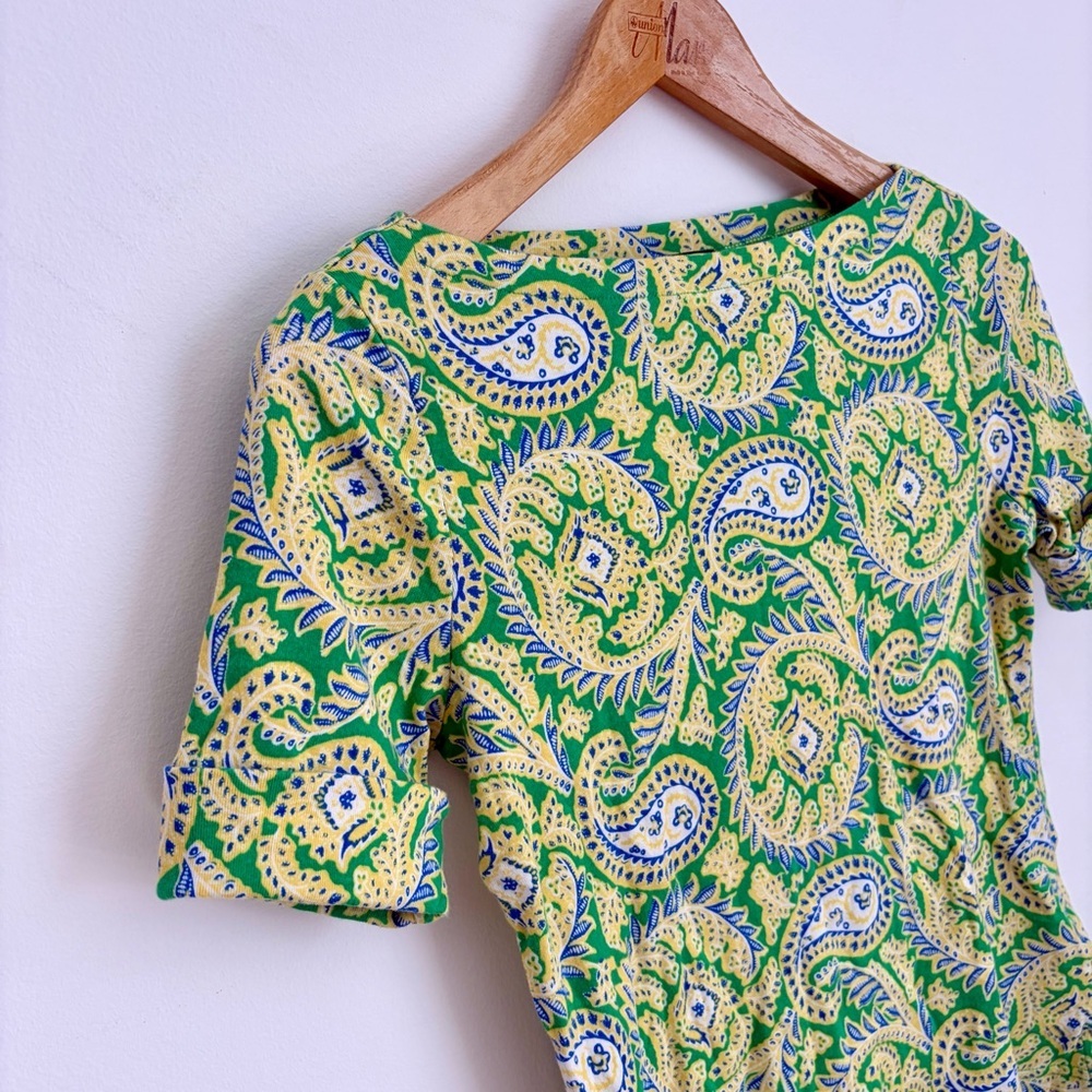 ⭐ 3 for $40 - Ralph Lauren Petite Paisley Cotton Top - Medium - Picture 4 of 6